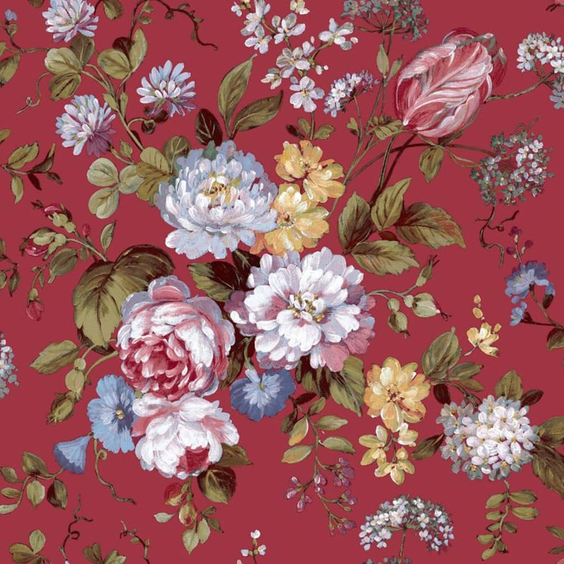 Load image into Gallery viewer, Noordwand Noordwand Behang Blooming Garden 6 Flowers rood en blauw
