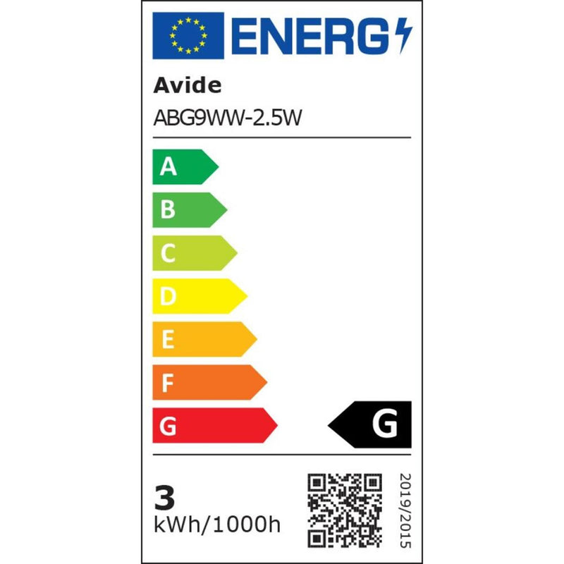 Afbeelding laden in galerijviewer, Avide led lamp 2,5 w g9 fitting, 2.5w 3000 kelvin warmwit 180 lumen
