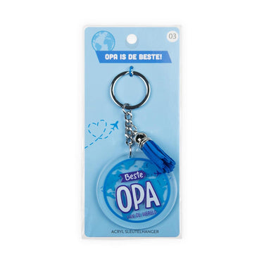 Paperdreams sleutelhanger- opa acryl 6,5x13,5cm
