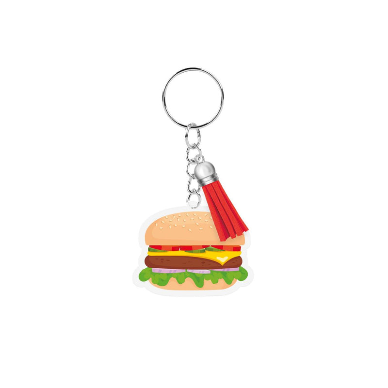 Cargue la imagen en el visor de la galería, Paperdreams sleutelhanger- hamburger acryl 6,5x13,5cm
