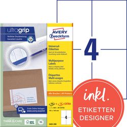 Avery universele etiketten universal wit 200 stuks