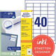 Merkloos sans marque multifunctionele etiketten avery zweckform 200 stuks wit