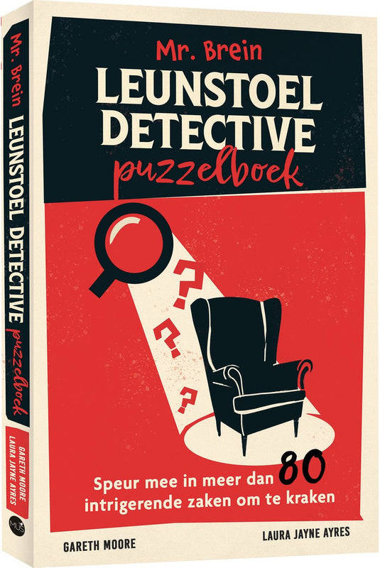 Uitgeverij mus mr. brein leunstoel detective puzzelboek
