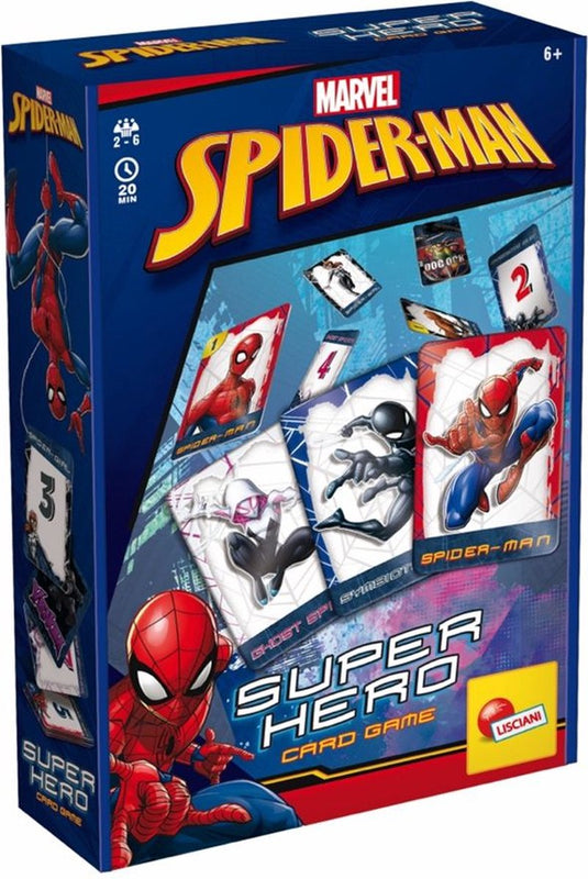 Lisciani spider-man super hero card game in display
