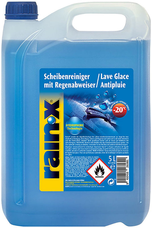 Rain-x ruitensproeiervloeistof anti-regen -20°c - optimale zichtbaarheid - zonder methanol - 5l