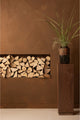 Woood enid plantenstandaard - hout - walnoot - 80x24x24