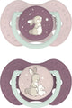 Difrax lovi fopspeen dynamisch - classy - 0 tot 6 maanden - roze beige - 2 stuks
