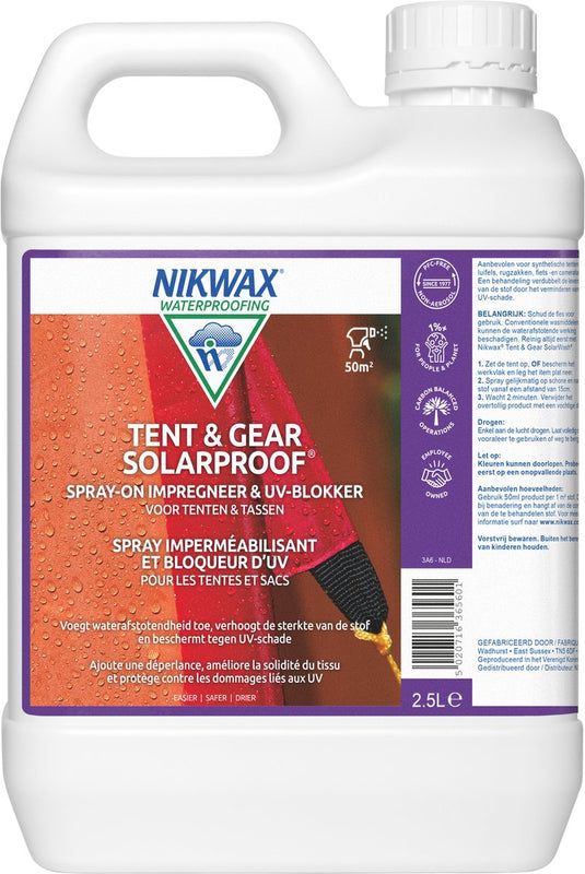 Nikwax tent gear solarproof 2.5 litre
