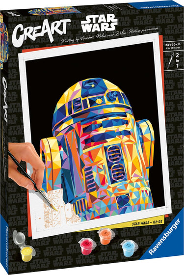 Ravensburger creart star wars: r2-d2 - schilderen op nummer voor volwassenen