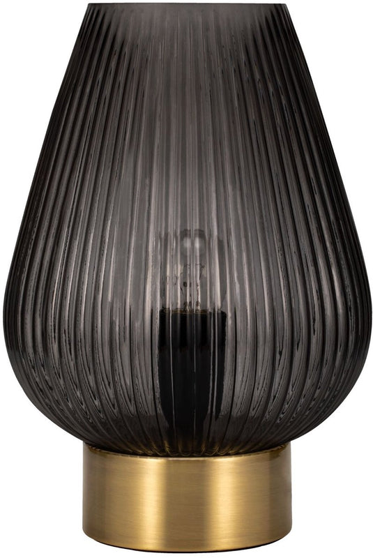Pauleen led-tafellamp crystal gloom e27 max. 40w rookglas, messing