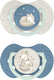Difrax lovi fopspeen dynamisch - classy - 6 tot 18 maanden - lichtblauw beige - 2 stuks