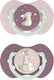 Difrax lovi fopspeen dynamisch - classy - 18+ maanden - roze beige - 2 stuks