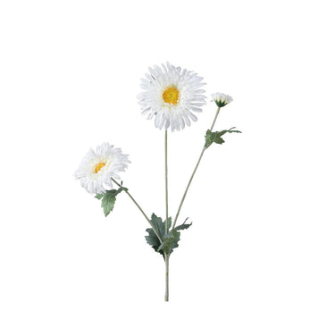 Decoris kunstbloem madeliefje3 bloemen 5x5x68cm wit