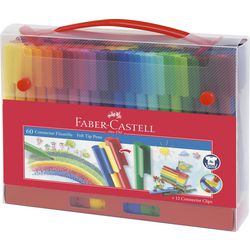Faber-castell viltstift faber castell connector kleurenassortiment 60 stuks