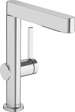 Hansgrohe finoris - wastafelkraan - met afvoerplug - 230mm - uittrekbare vuistdouche - 2 straalfuncties - chroom