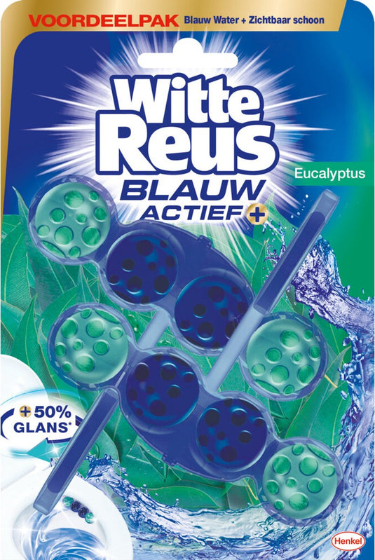 Witte reus toiletblok blauw actief eucalyptus 2 stuks