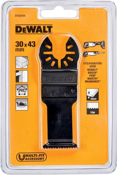 Dewalt dt20704 multitool zaagblad hcs tbv snel zagen hout 43x31mm ve=1