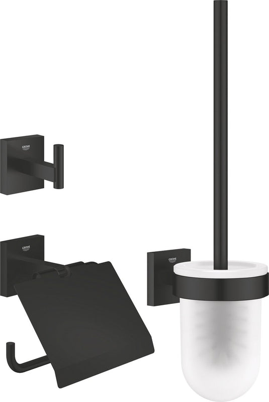 Grohe quickfix start cube 3-in-1 toiletaccessoireset - matte black