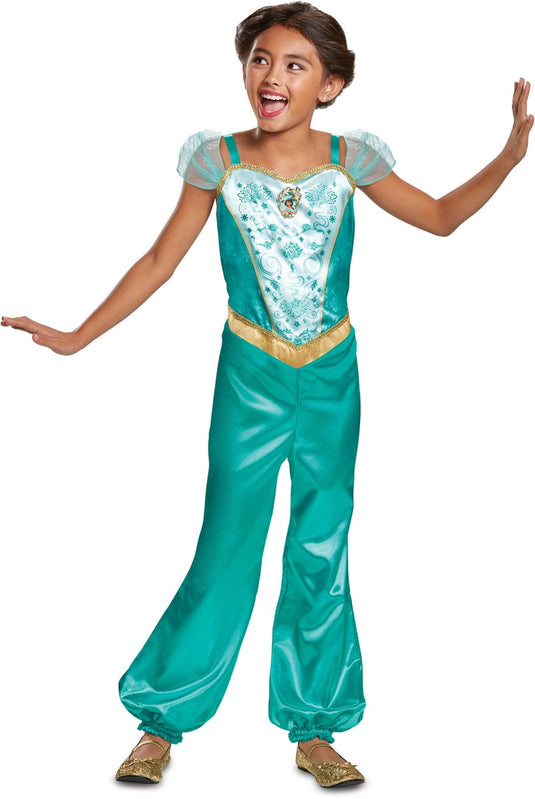 Disguise disney prinses - aladdin, jasmine jurk classic , maat xs (3t-4t jaar), meisjes