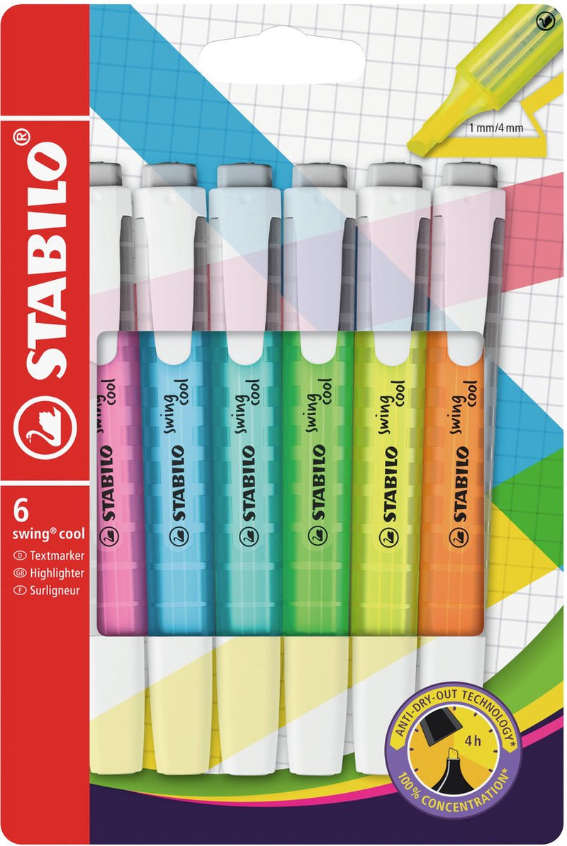 Laden Sie das Bild in Galerie -Viewer, Stabilo swing cool - markeerstift - set met 6 stuks
