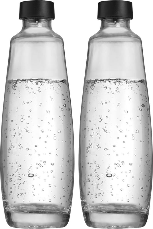 Sodastream glazen karaffen 1l duo pack | 2 stuks | alleen geschikt voor duo bruiswatertoestel