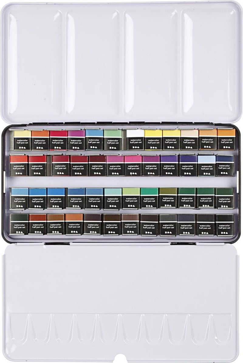 Afbeelding laden in galerijviewer, Creotime art aquarelverf standaardkleuren - 48 kleuren
