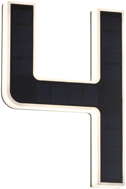 Paulmann solar led-huisnummerverlichting incl. verwisselbare accu nummer 4 ip44 3000k 6lm zwart