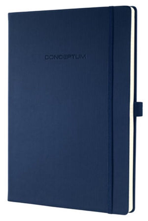Sigel notitieboek a4 - conceptum pure - donkerblauw - hardcover - 194 pagina's - 80 grams - lijn - si-co647