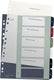 Leitz 1236 style register din a4 1-6 polypropyleen meerdere kleuren 6 tabbladen 1236-00-00