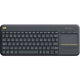 Logitech wireless touch keyboard k400 plus, toetsenbord (antraciet, eu lay-out (qwerty))