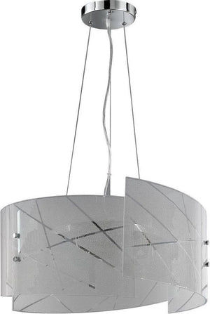 Trio sandrina - hanglamp - wit - excl. 3x e27 4 w - plafondbevestiging - in hoogte verstelbaar