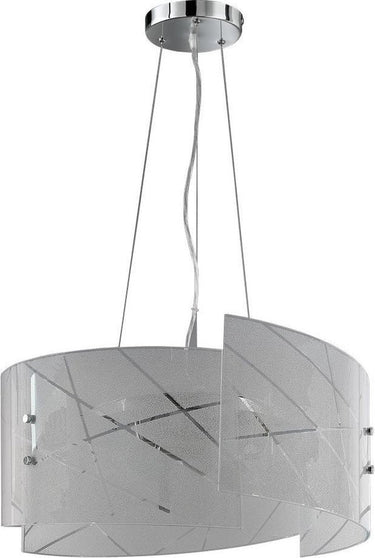 Trio sandrina - hanglamp - wit - excl. 3x e27 4 w - plafondbevestiging - in hoogte verstelbaar