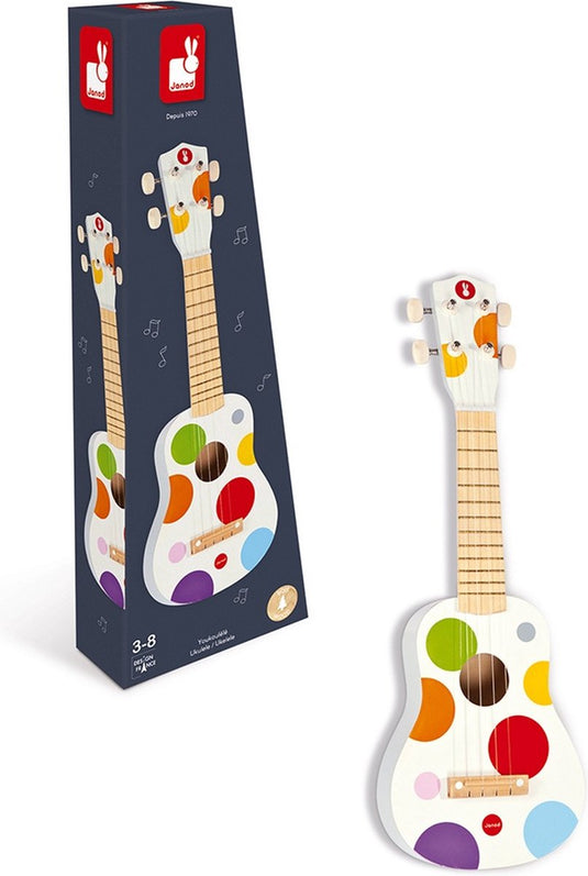 Janod - confetti - houten ukelele - voor kleine muzikanten