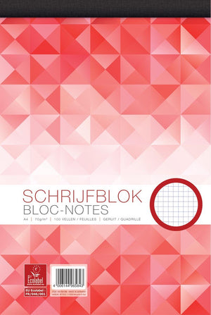 Work schrijfblok a4 - ruit 5 mm - 70 grams - 100 vel