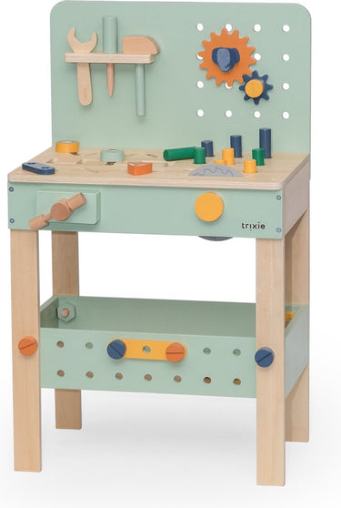 Trixie houten werkbank - educatief - houten speelgoed - motoriek- pretend play - voor peuters kleuters