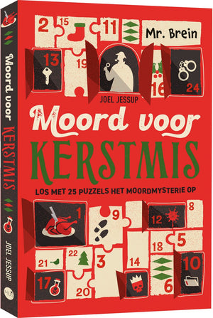 Uitgeverij mus mr. brein moord - kerstmis - puzzelboek