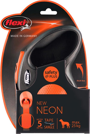 Flexi rollijn new classic neon tape zwart oranje
