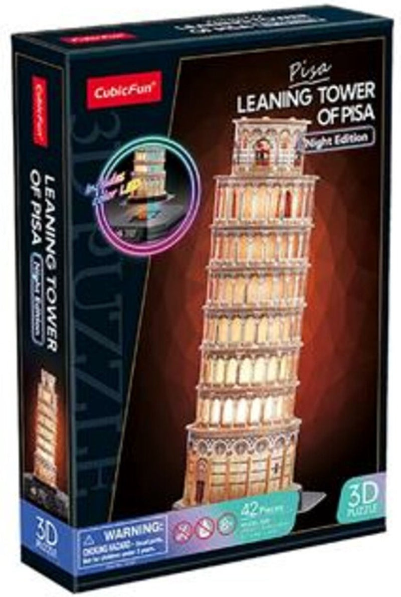 Afbeelding laden in galerijviewer, Cubic fun 3d puzzel toren van pisa met led verlichting
