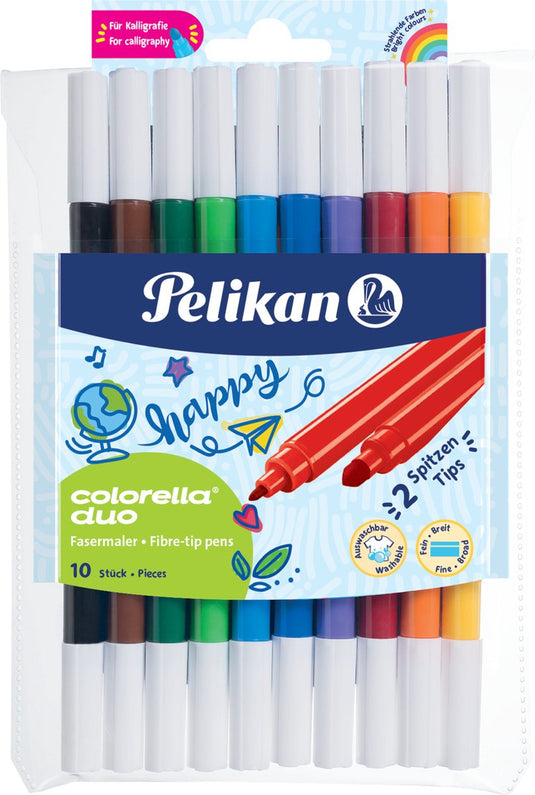 Pelikan viltstift colorella duo kleurenassortiment 10 stuks
