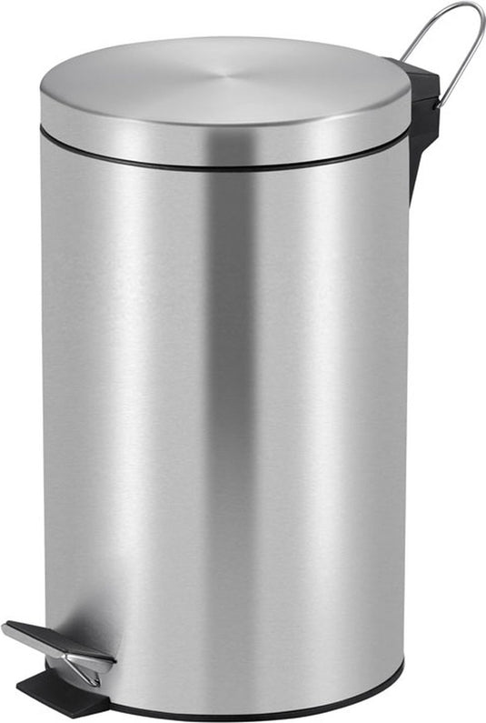 V-part - pedaalemmer 12 liter - stainless steel plastic - mat rvs - prullenbak