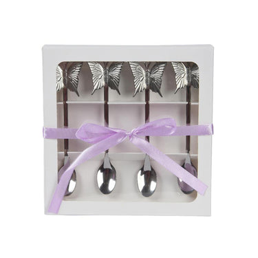 Decoris theelepelset 4-delig rvs 15cm zilver