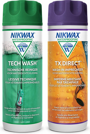 Nikwax tech wash tx direct voordeel set- impregneermiddel - wasmiddel - 2pack - 300 ml