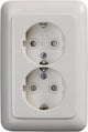 Busch-jaeger reflex inbouw wandcontactdoos (wcd) 2-voudig ra vlak model polar wit