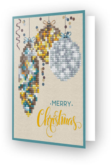 Diamond dotz® diamond dotz merry christmas baubles antique wenskaart