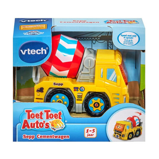 Vtech toet toet auto's sepp cementwagen - interactief speelgoed - speelgoedvoertuig