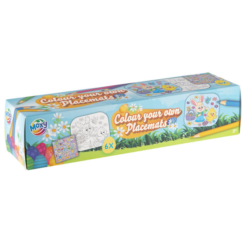 Load image into Gallery viewer, Moxy versier je eigen paas placemats, 6st. (incl potloden stickers)

