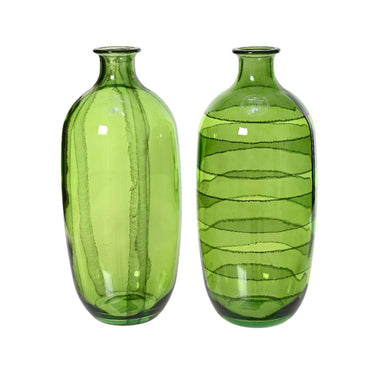 Decoris vaas recycled glas ã˜13cmh31cm groen
