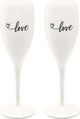 Koziol champagneglas, 0.1 l, set van 2, organic, 'love' - | cheers no. 1