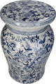 Hd collection tafel porselein blauw 27x27x41,5cm