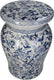 Hd collection tafel porselein blauw 27x27x41,5cm